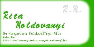 rita moldovanyi business card